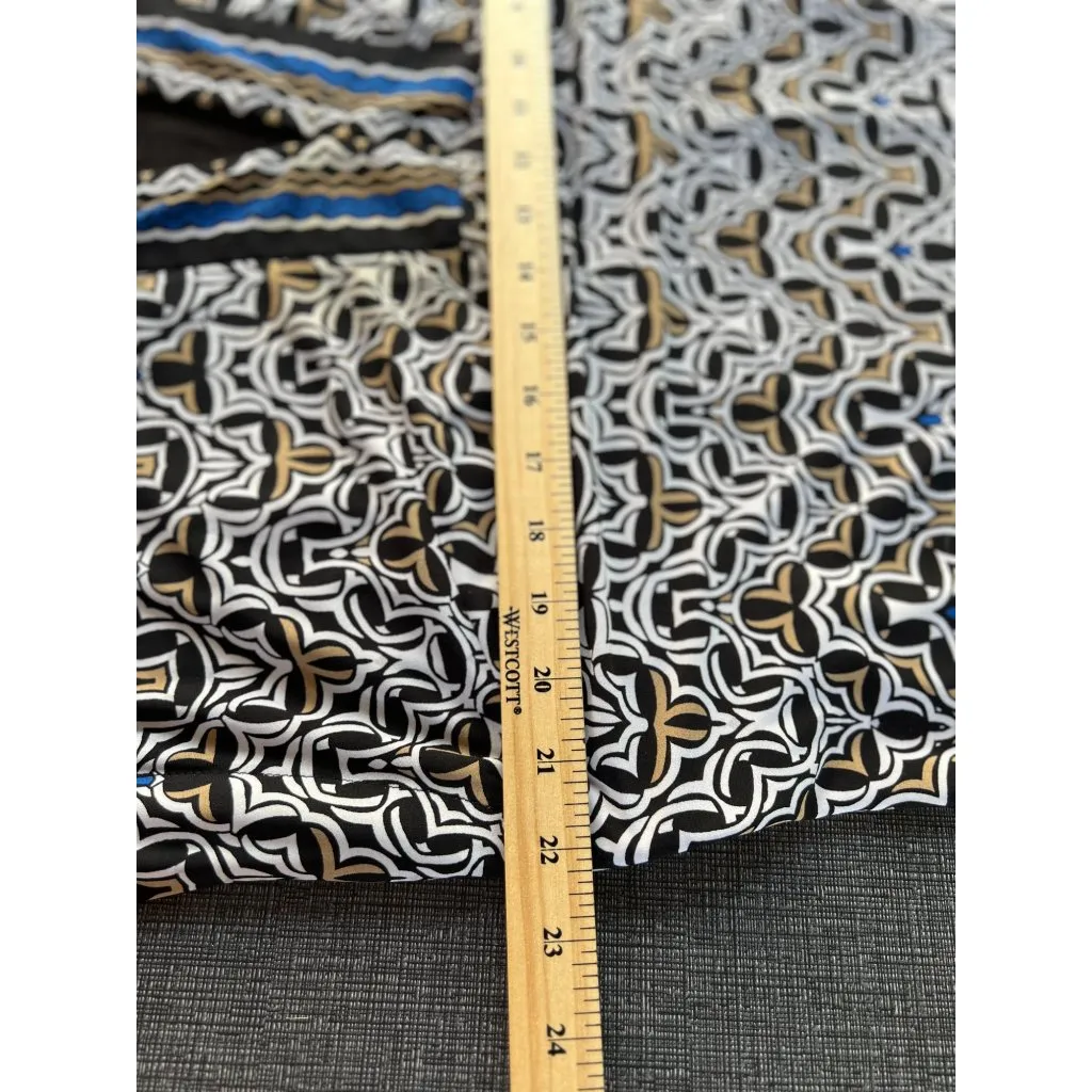 Laundry By Shelli Segal L Tunic Shift Dress Drop Waist Stretch Lined Black Blue - Image 6