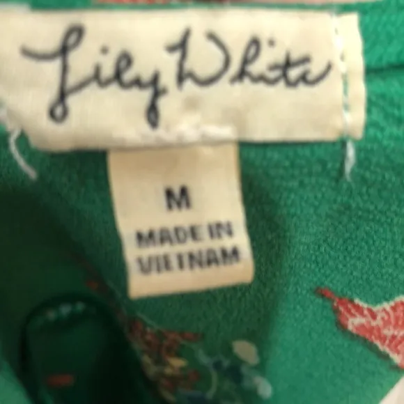 Lily White green floral shirt - Image 5
