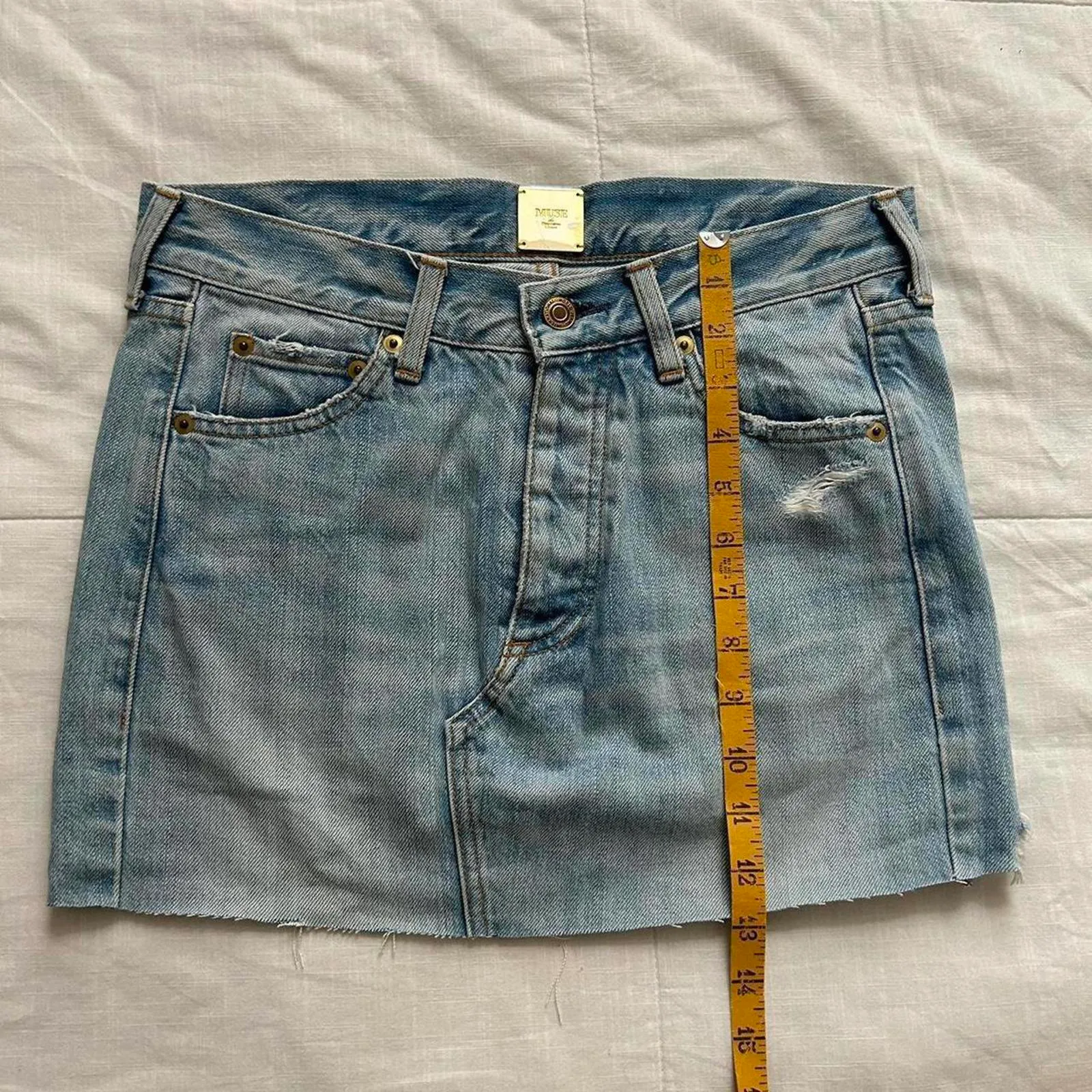 Japanese brand Mini blue denim skirt Size xs - Image 6