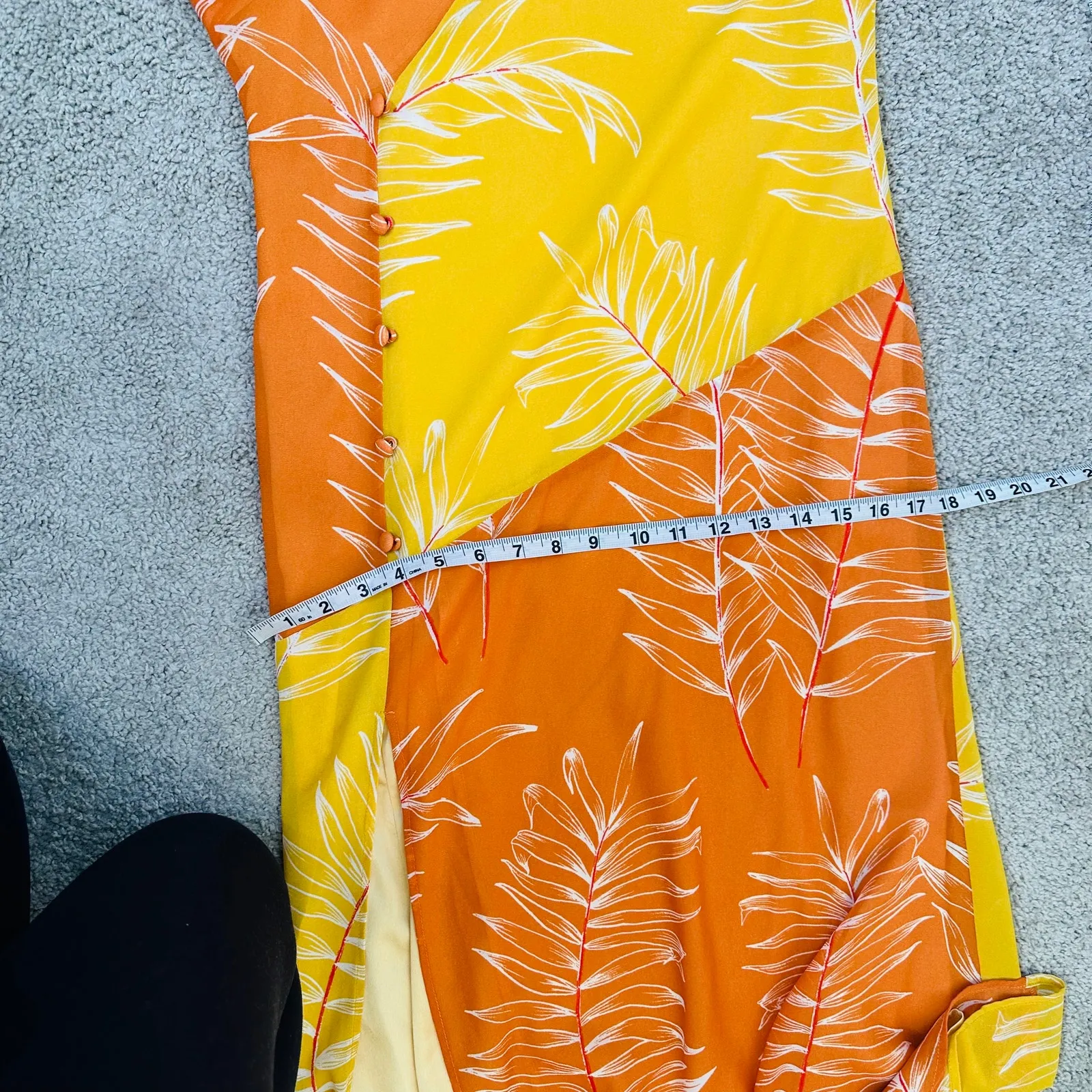 Camila Coelho Vivienne Midi Dress Yellow & Orange Floral - Image 12