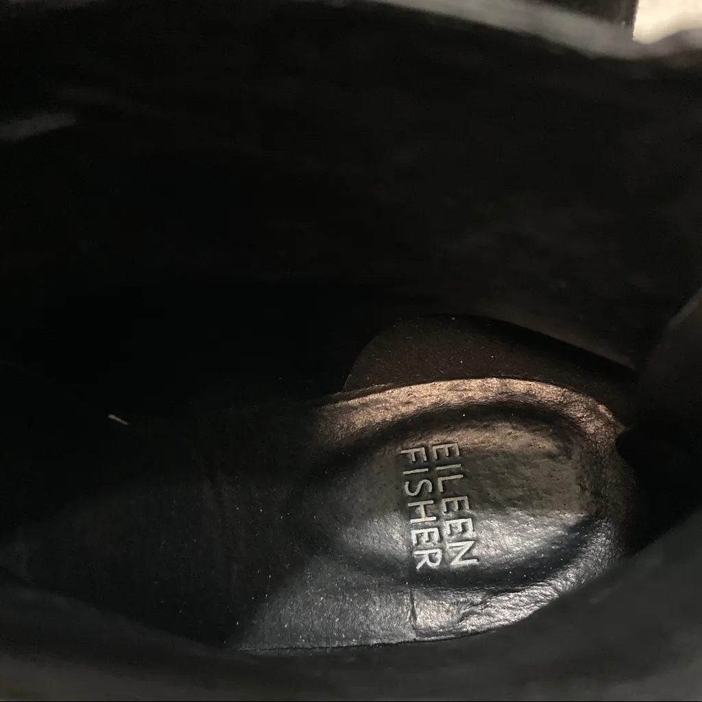 Eileen Fisher Peter Black Suede Ankle Boots Booties size 6.5 - Image 9