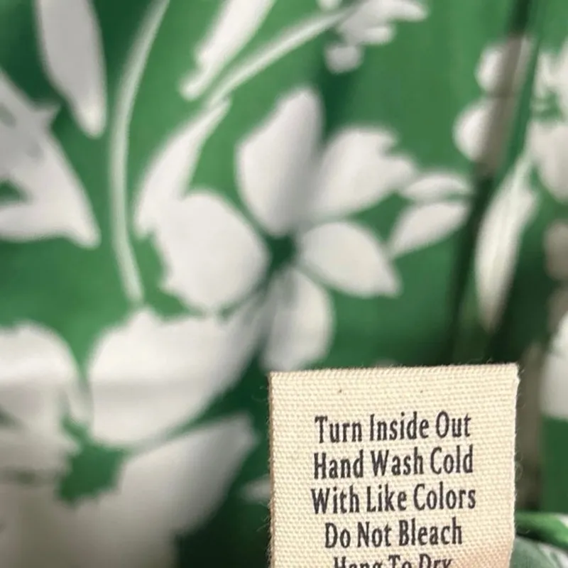 Flower & Feathers Green And White Floral Blouse Size XL - Image 6