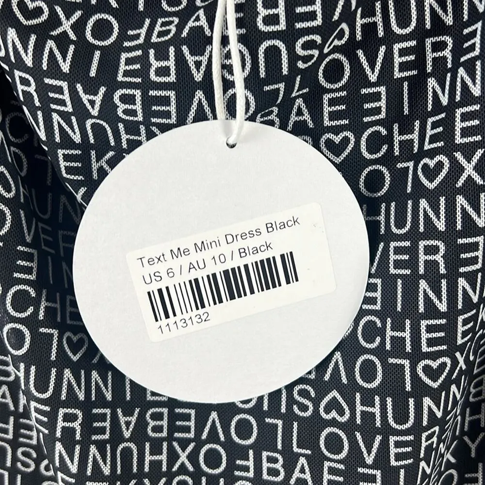 Princess Polly NWT Black Text Me Mini Dress - Image 8