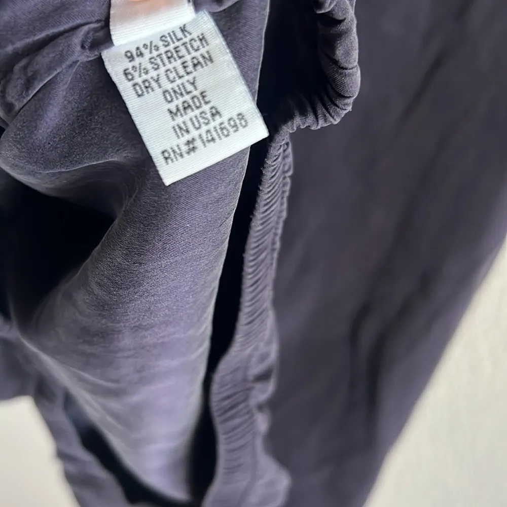 Ramy Brook 100% Silk Purple V Neck Blouse Medium - Image 11