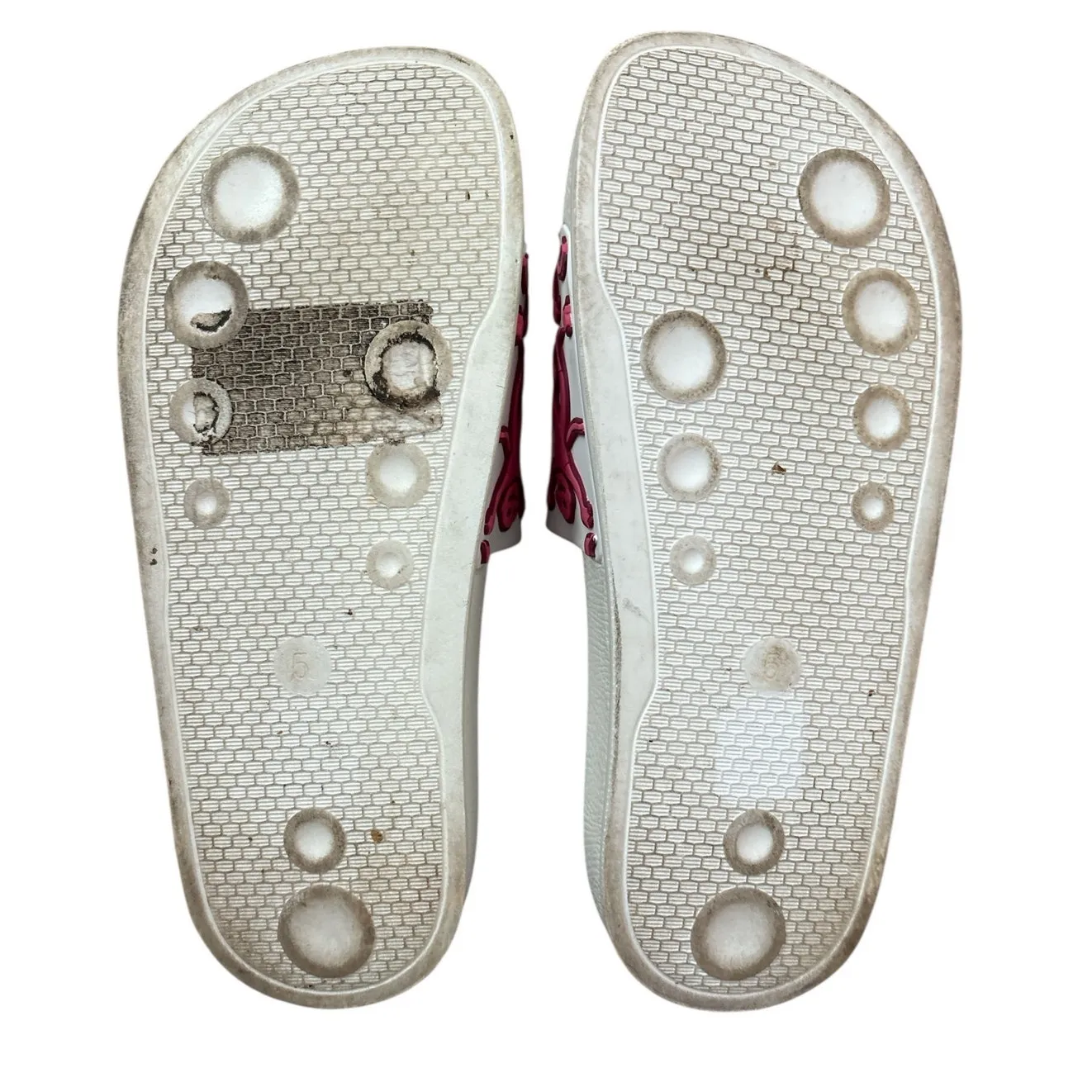 Roller Rabbit‎ Pink Monkey Print Sandal Slides Size 7 - Image 5