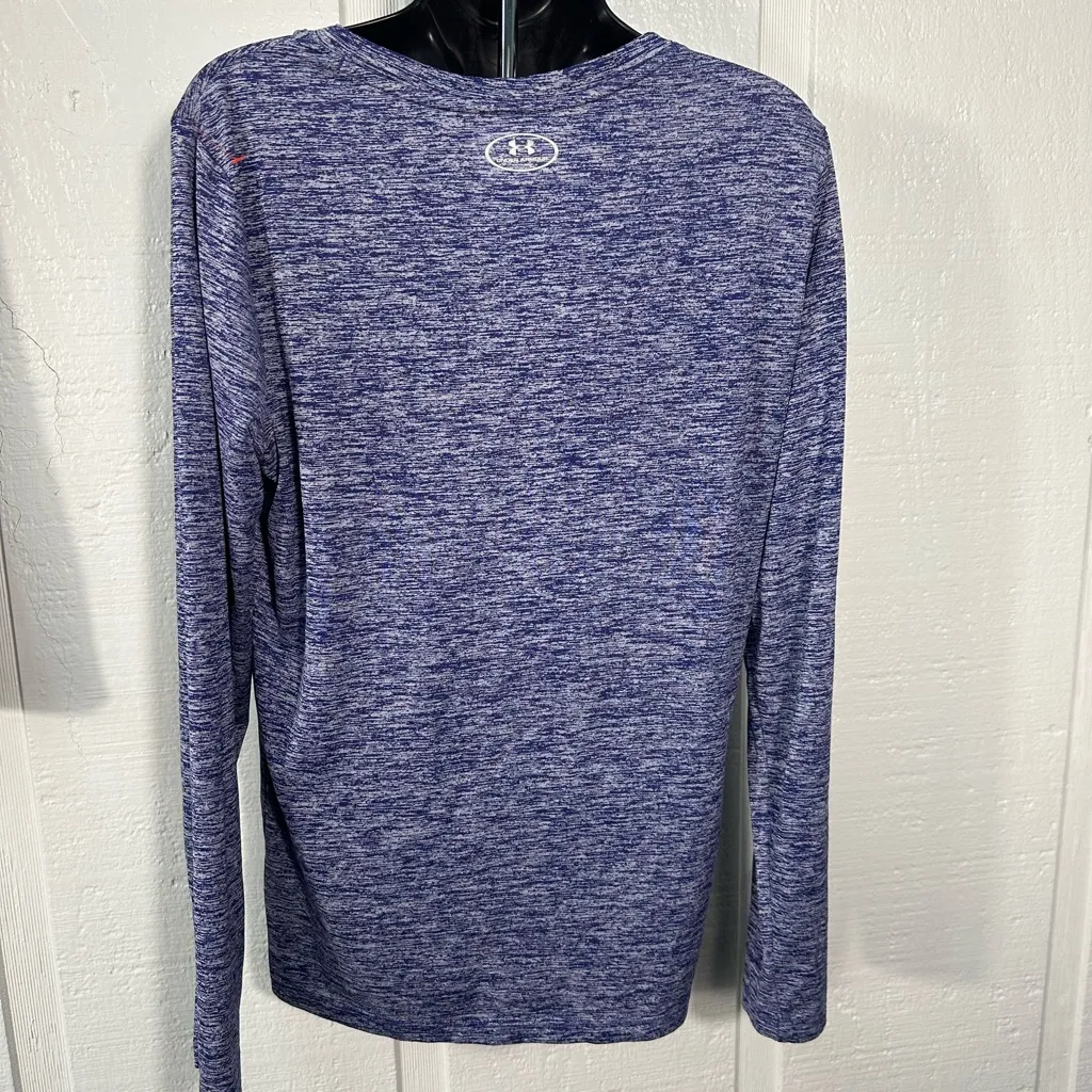 Under Armor Purple Active Long Sleeve V Neck Top No Size EUC - Image 6