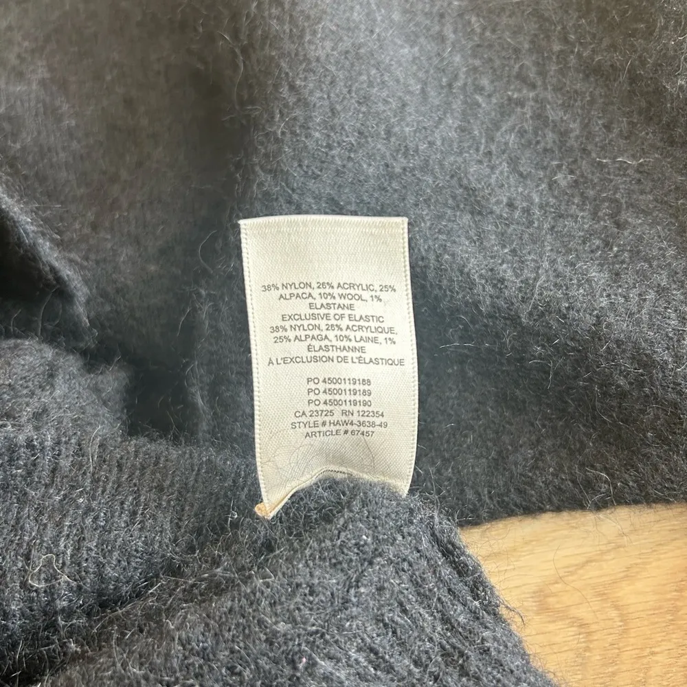 Aritzia - Wilfred Lorin Alpaca Blend Turtleneck Sweater Tie Detail Black Size S - Image 8