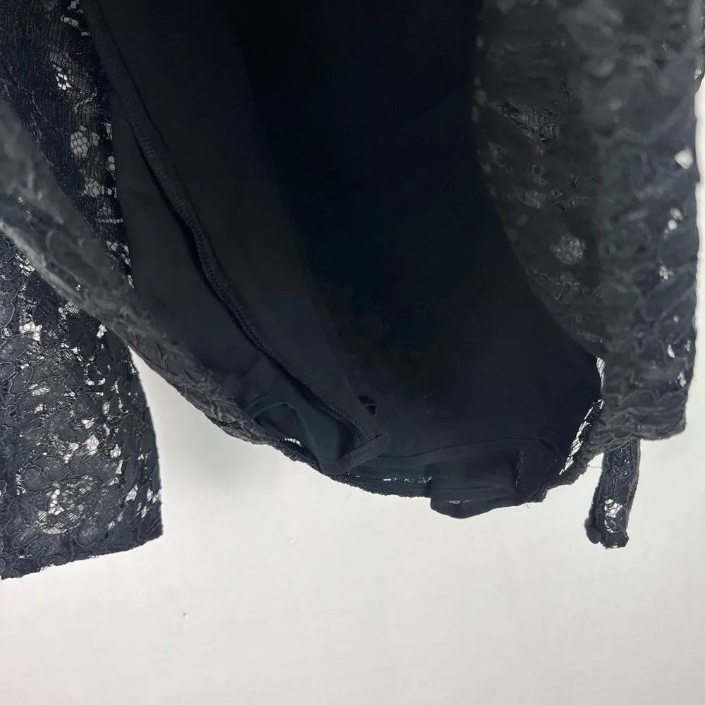 NWT  Lace Puff Sleeve Top Black Size Small S NEW $88 - Image 6