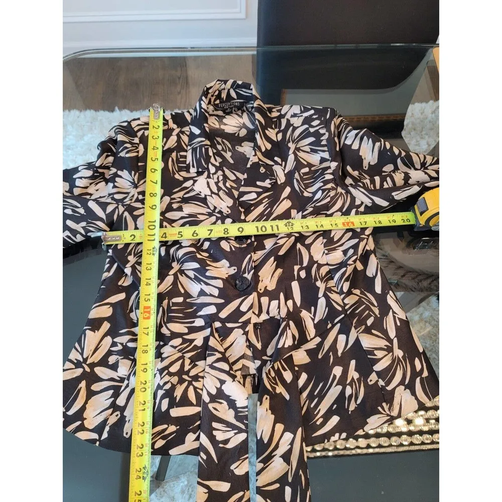 Perceptions Women Black Polyester Long Sleeve Single Breasted Fitted Blazer 14 - Image 12