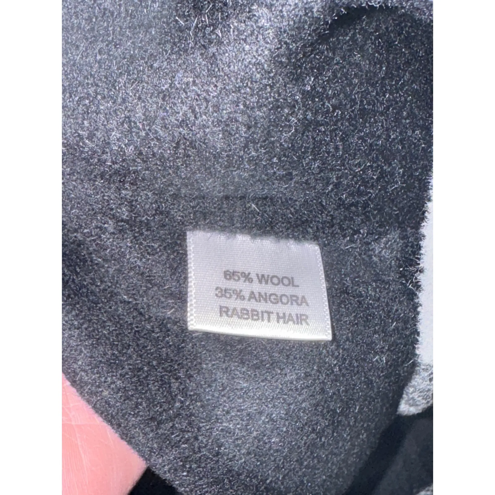 2010s Talbots Wool Angora Plaid Cape Wrap S/M – Gray Black Check fall winter - Image 12