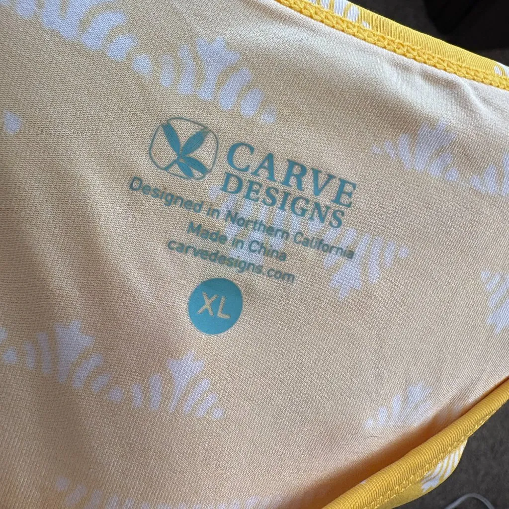 Carve Designs Womens Rash Guard Swim Shirt Adjustable Ruched Sides Xlarge - Image 5