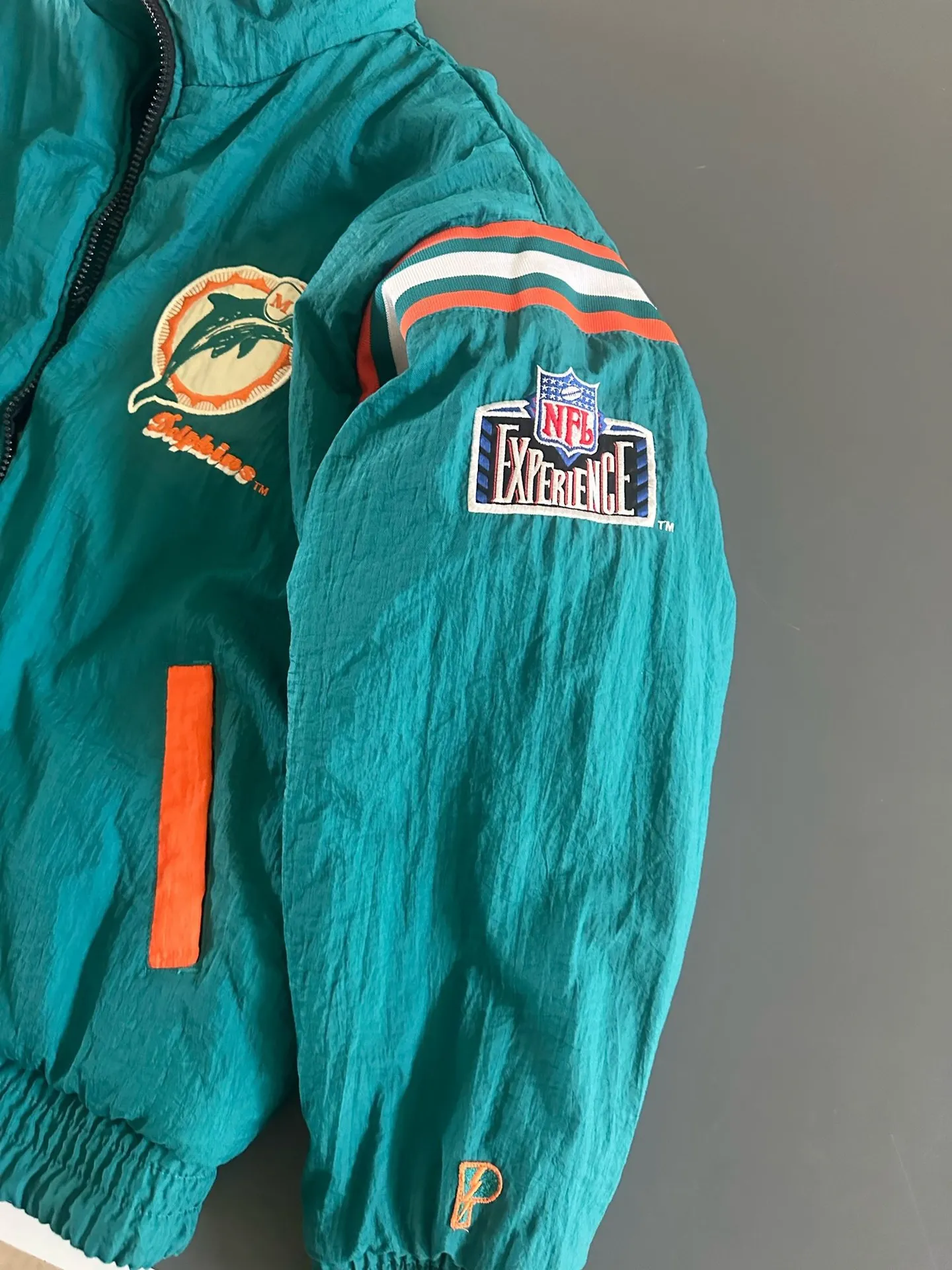 Vintage reversible, Miami Dolphins proline coat Multiple Size XL - Image 2
