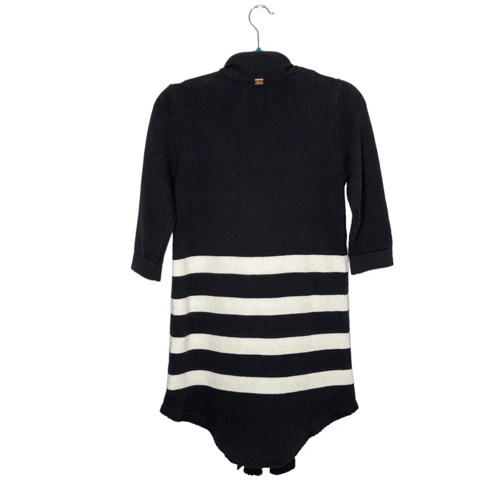 NWT Knitz  Black & White Striped Scarf Sweater Dress - Image 13