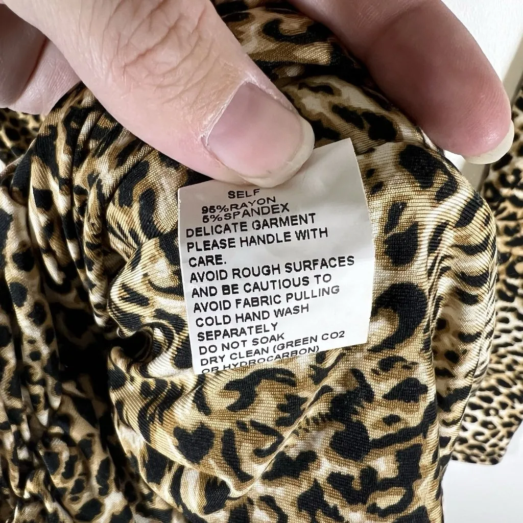 SNDYS‎ x Revolve Skin Leopard Bodycon Maxi Dress Size XS Sexy Designer Going Out Brown - Image 5