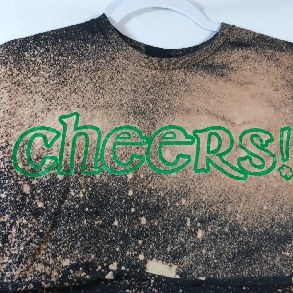 Cheers Bleach Dyed Crop Short Sleeve Top M Size M - Image 4