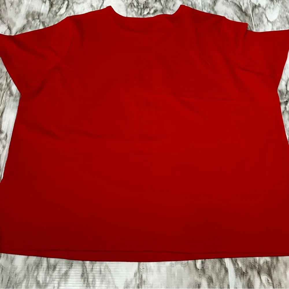 Ralph Lauren Active Vibrant Red Shirt  Embroidered Crest Americana Summer Basic - Image 6