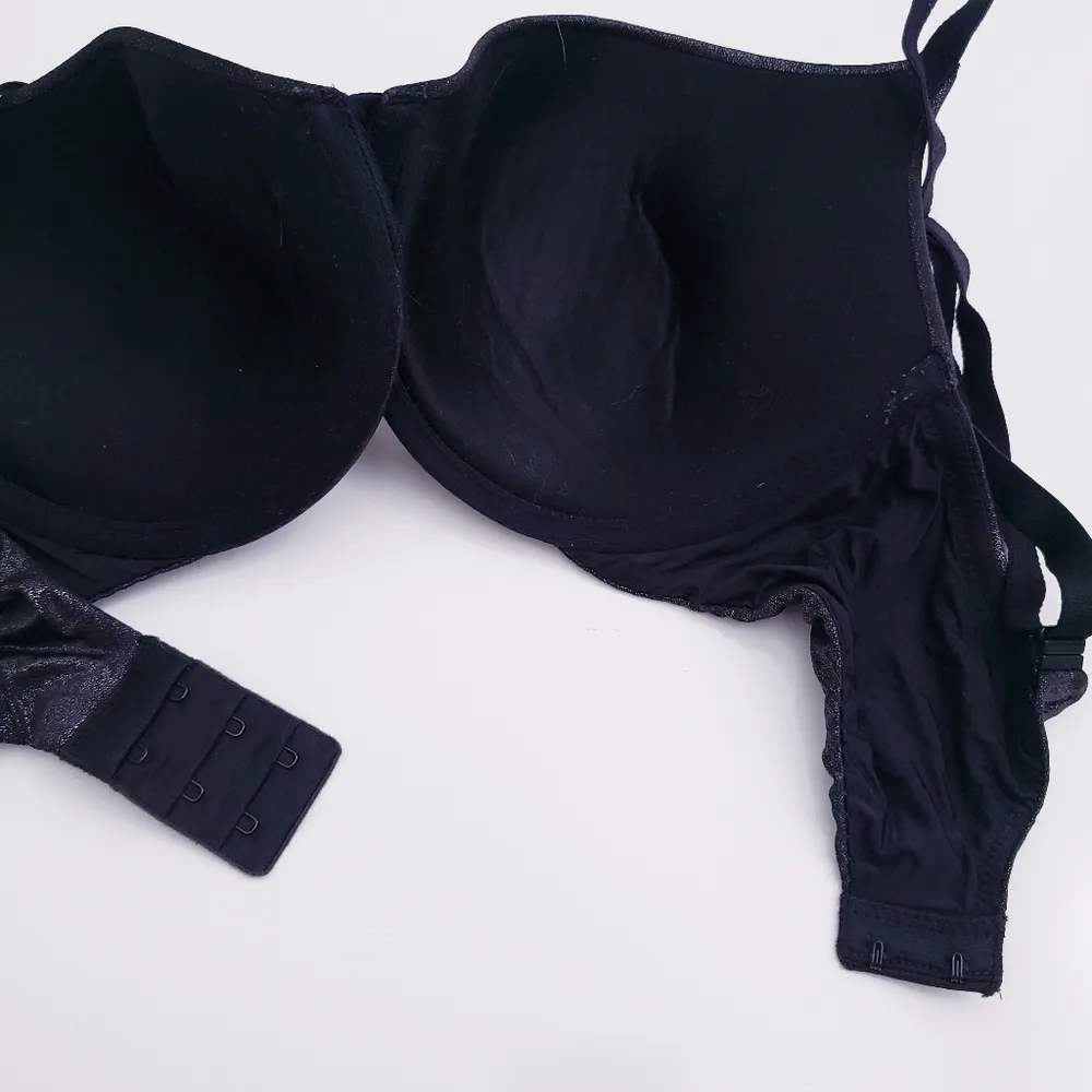 Victoria's Secret Metallic Black Glitter Uplift Semi Demi Bra - Image 6