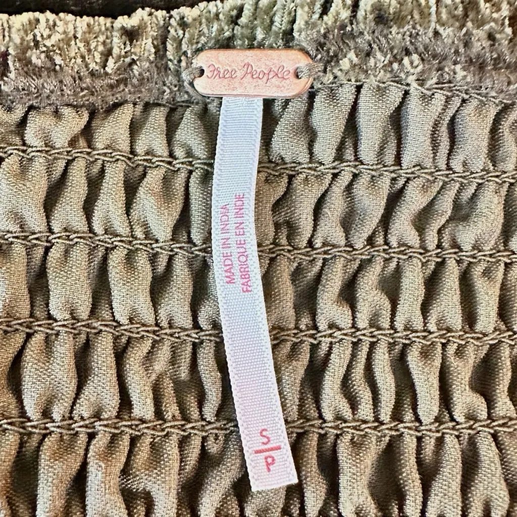 Free People Farrier Velvet Mini Dress in Brown Bear Size Small Holidays Winter - Image 9