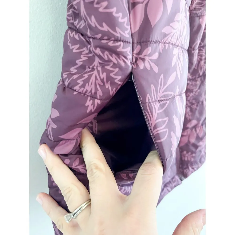 Eddie Bauer | NWT Apline Vest Lightweight | Mauve Wine Leafy Print | Sz S - Image 3