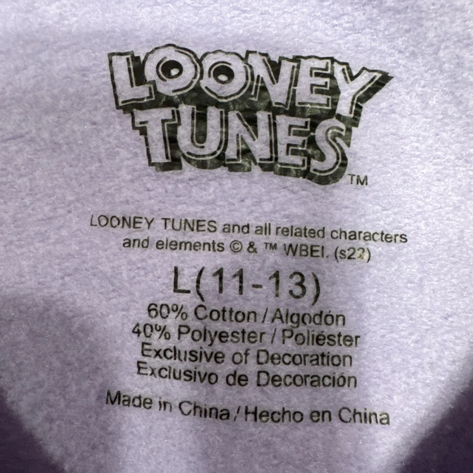 Looney Tunes Womens Juniors L Sweatshirt Embroidered That's All Folks Pullover - Image 7