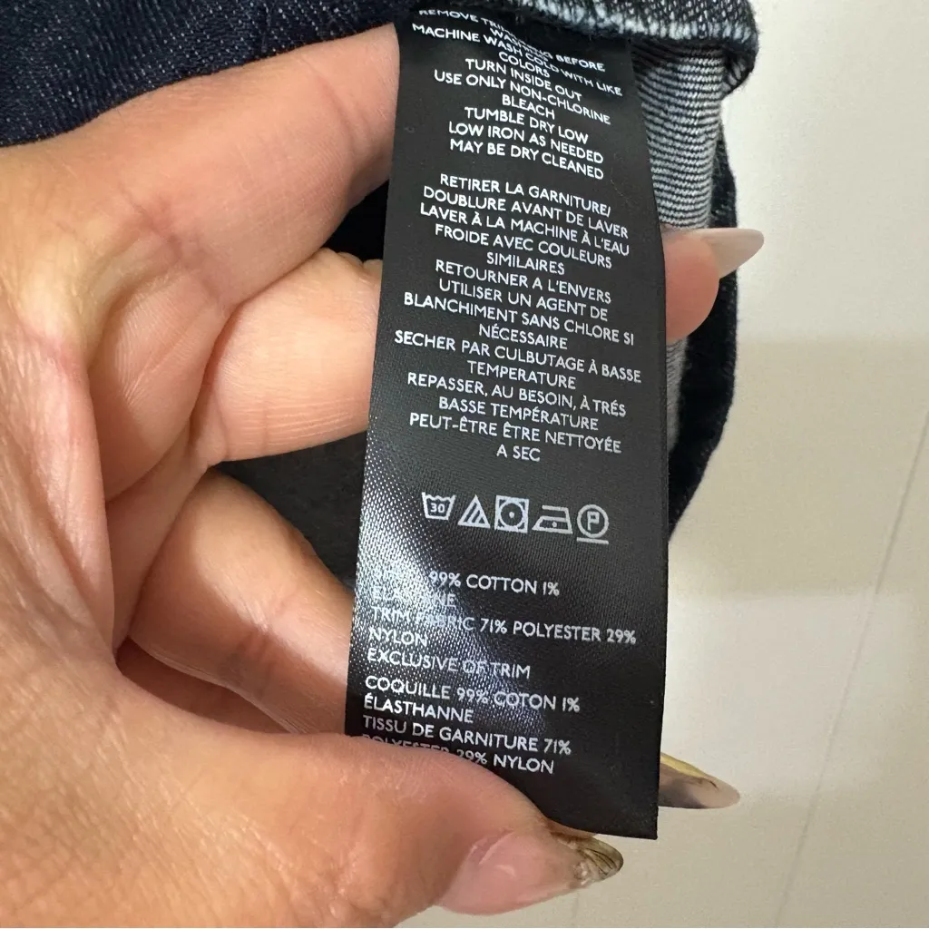 Pilcro Anthropologie Strapless Seamed Black Denim Mini Dress NWT Size 14 no bow - Image 8