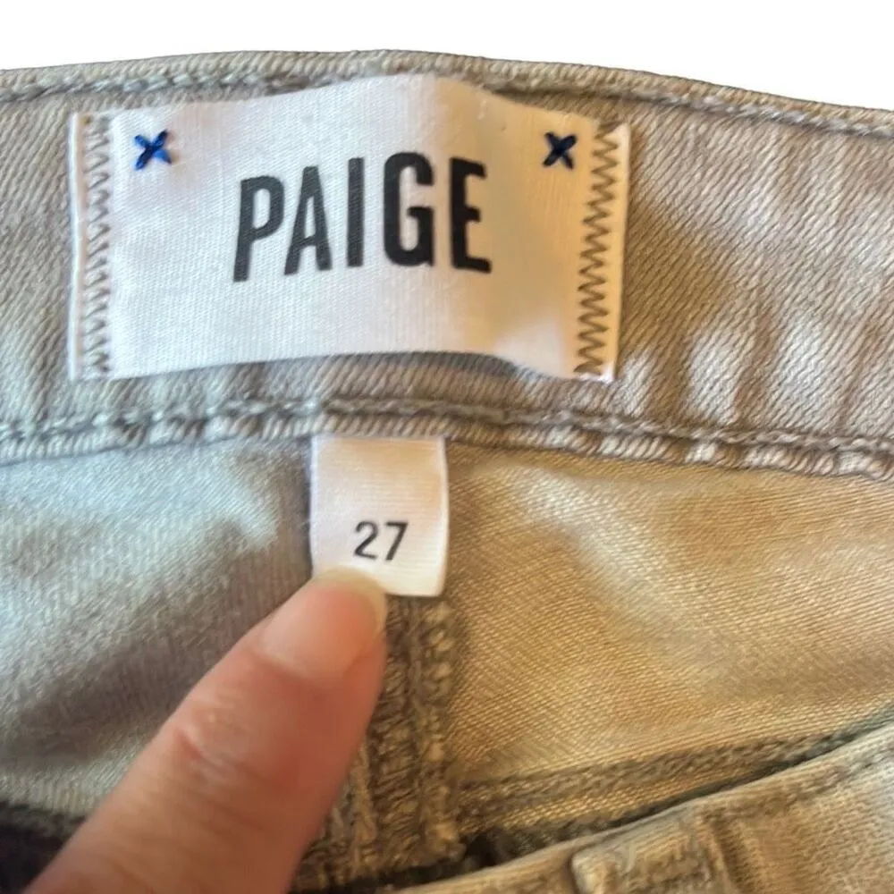 Paige Gray Verdugo Crop Straight Leg Cotton Blend Jeans Size 27 Stretch - Image 5