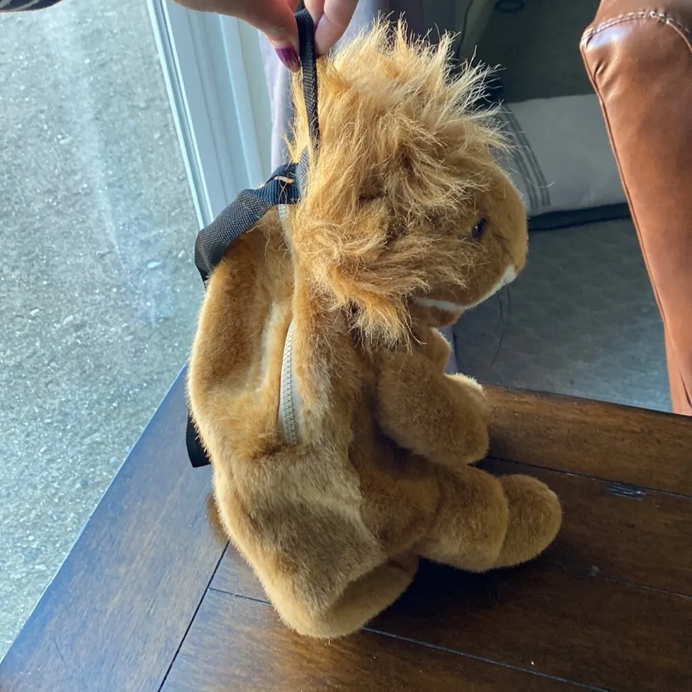 Vintage SKM plush lion backpack dead stock festival - Image 4