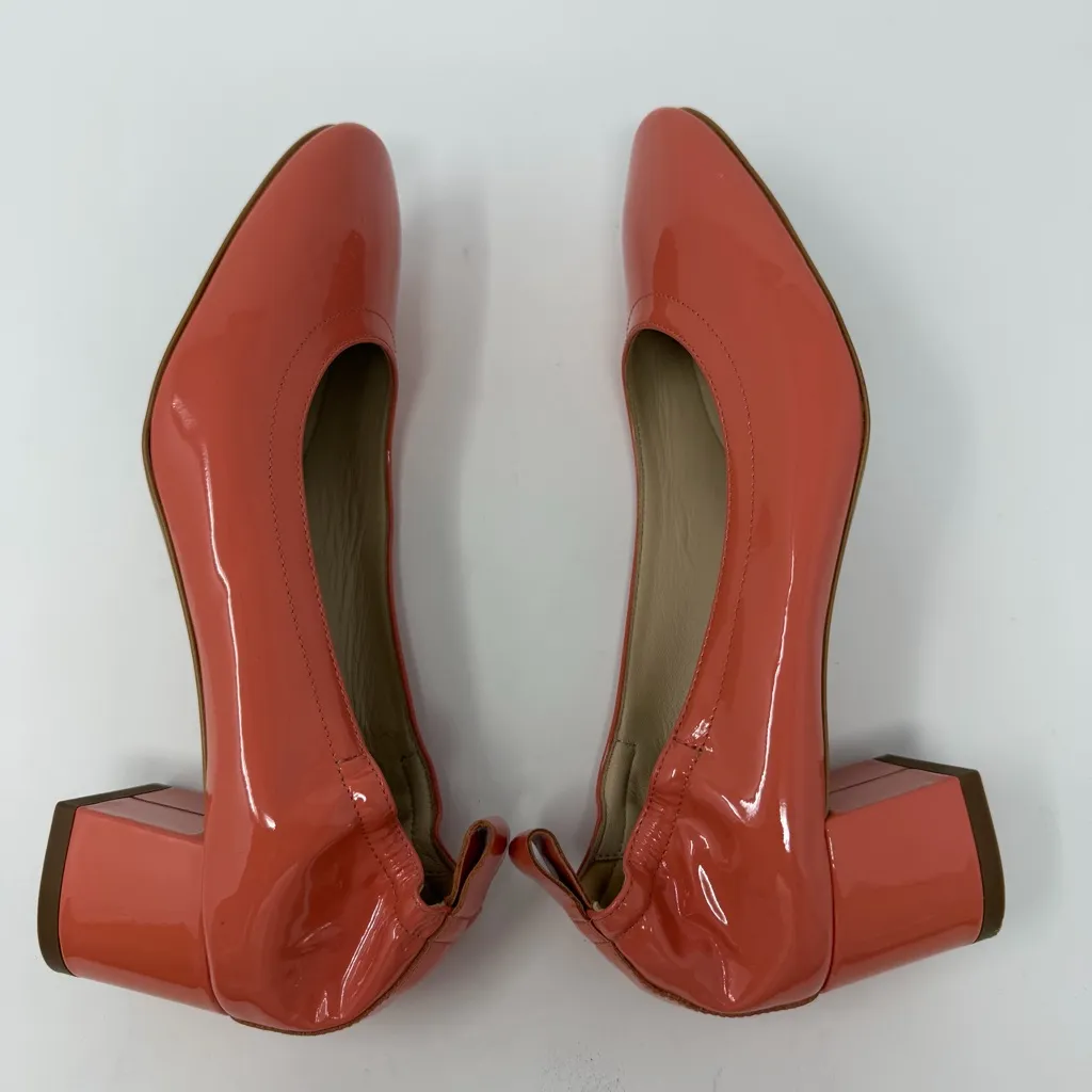 Everlane The Day Heel Peach Coral Patent Leather Womens Size 6 - Image 10