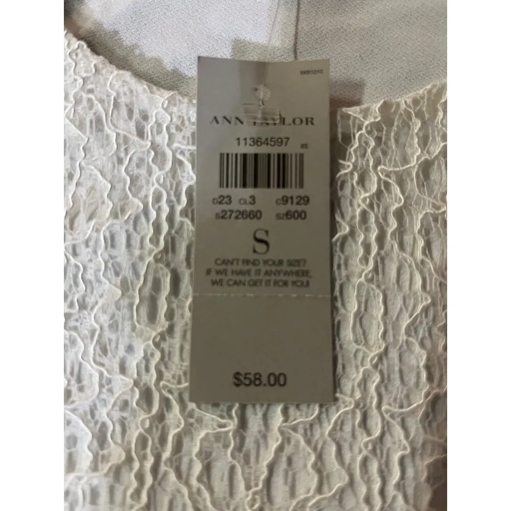 Ann Taylor Blouse Womens S NEW Cream Sleeveless - Image 6