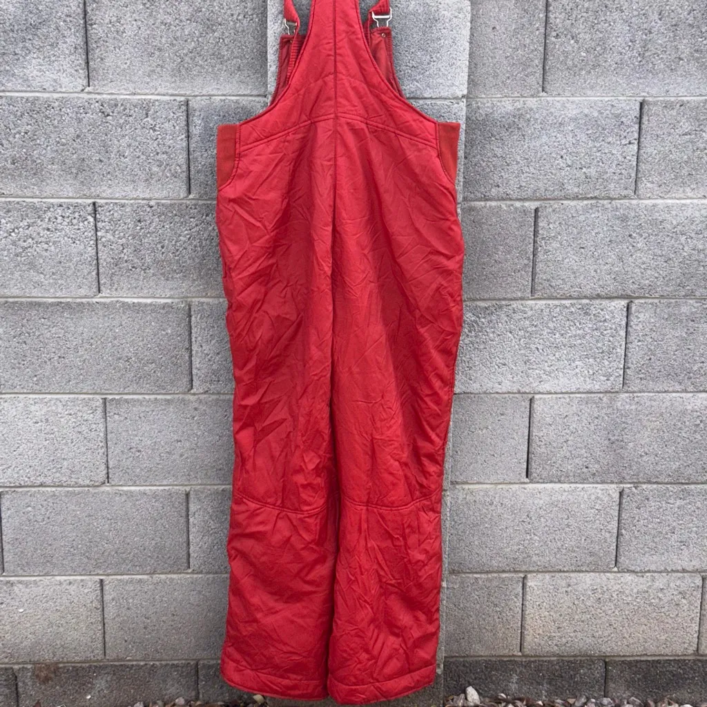 Vintage JCPenney Red Ski Bib Snowsuit Winter Overalls women's XL - Image 8