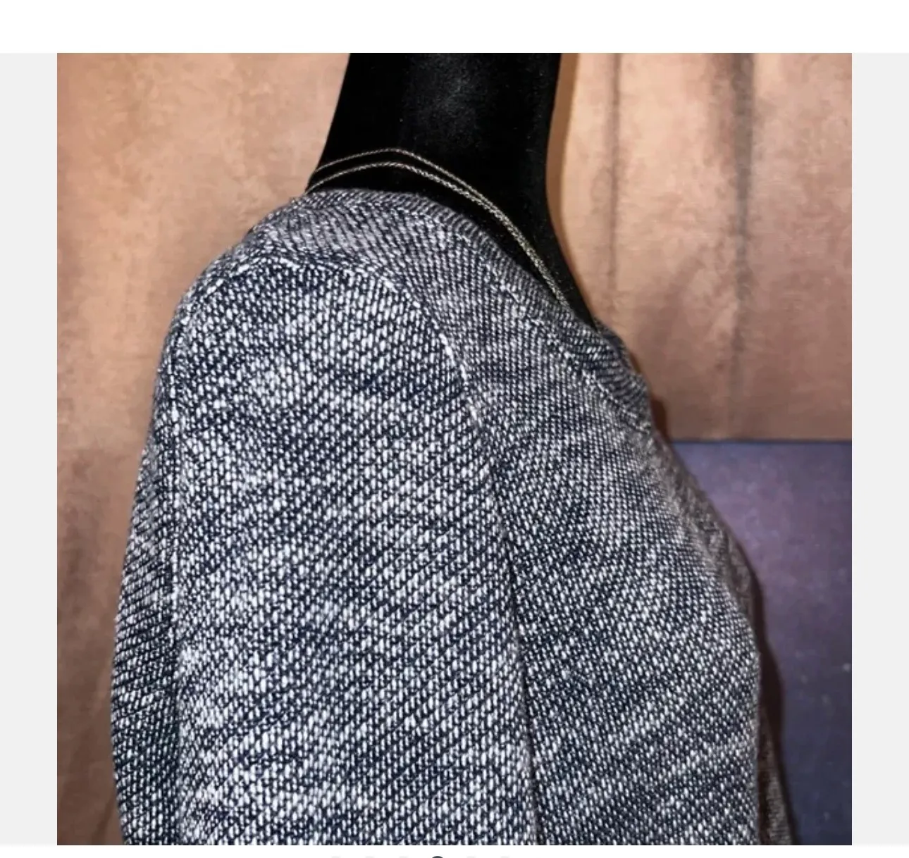 Sz L Tweedy Look Cotton Blend Sweater Pullover Knit Top - Image 4