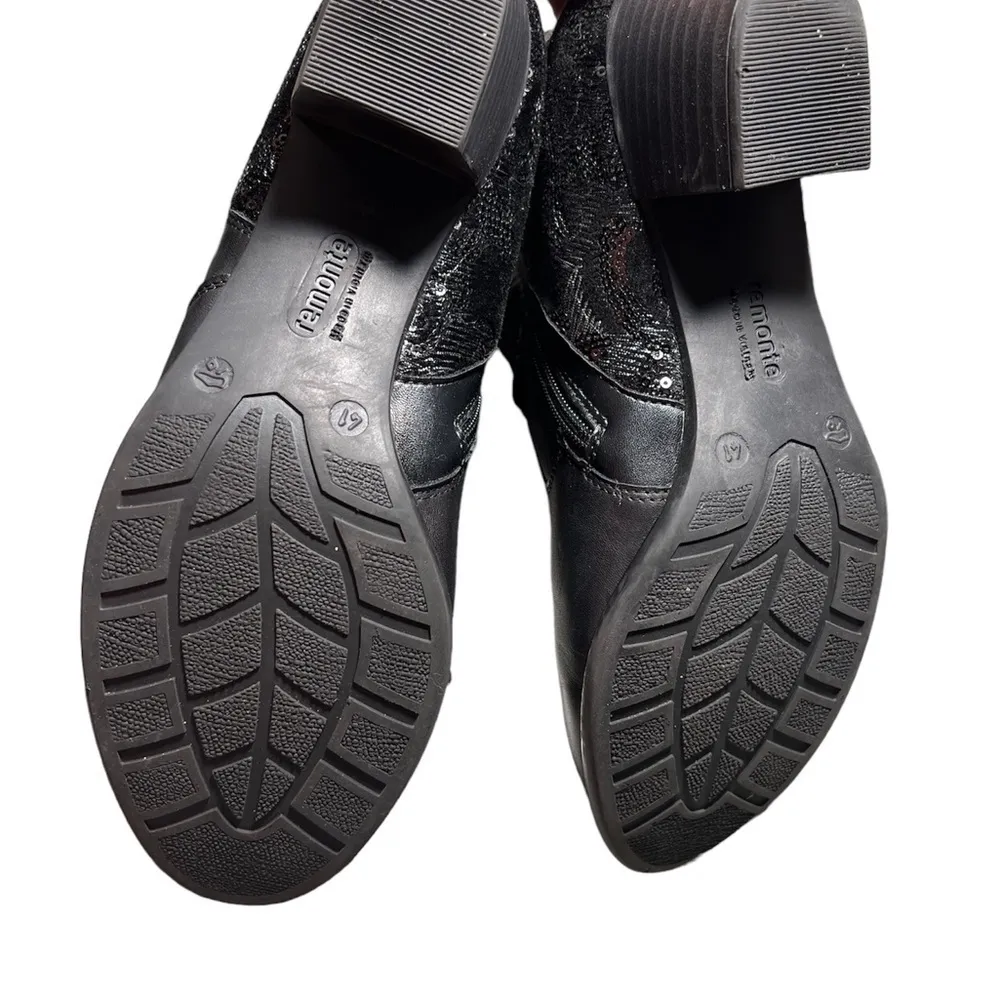 Remonte cowgirl western black boots, booties‎ size 10.5 - Image 9