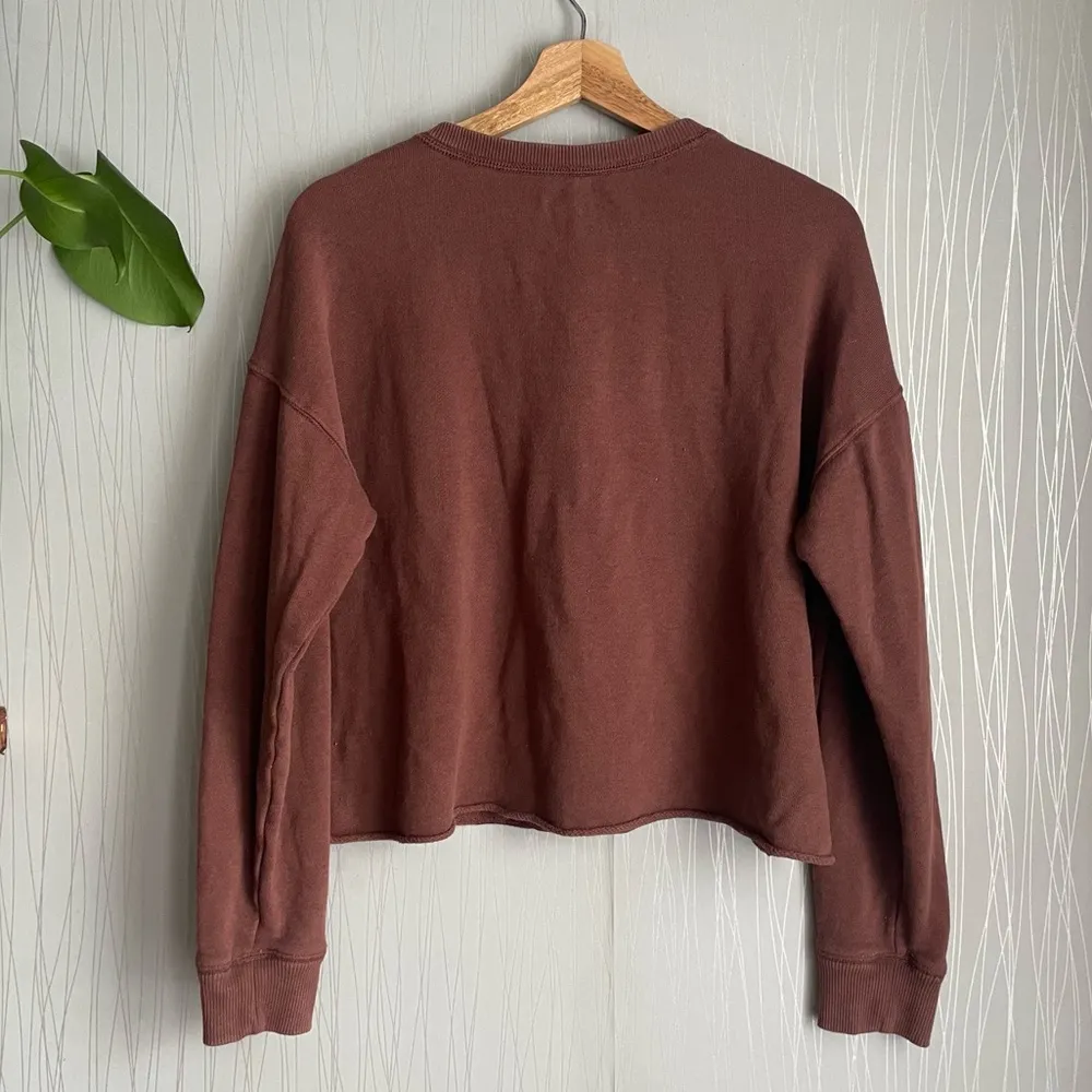Aerie Cropped Brown Sweater Size Medium - Image 5