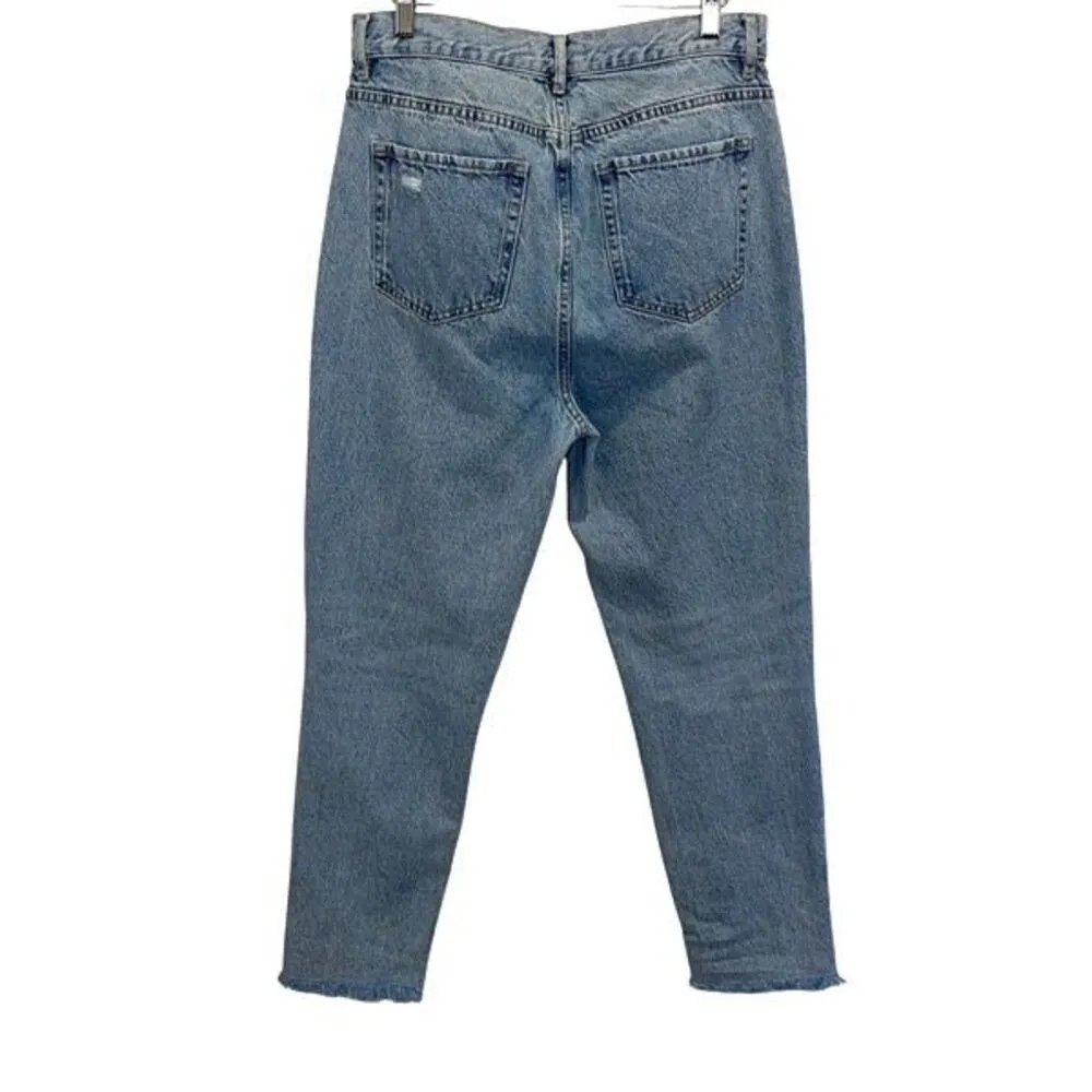 Pacsun Womens Ultra High Rise Slim Distressed Cut-Off Mom Jeans‎ Blue Size 29 - Image 3