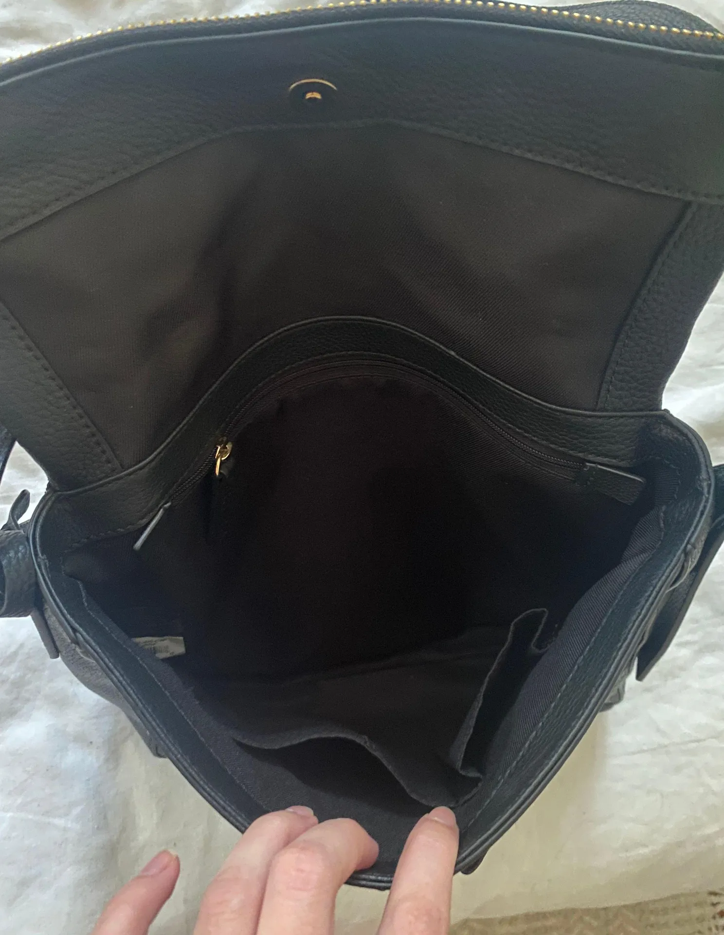 Black Vegan Leather Bag - Image 3