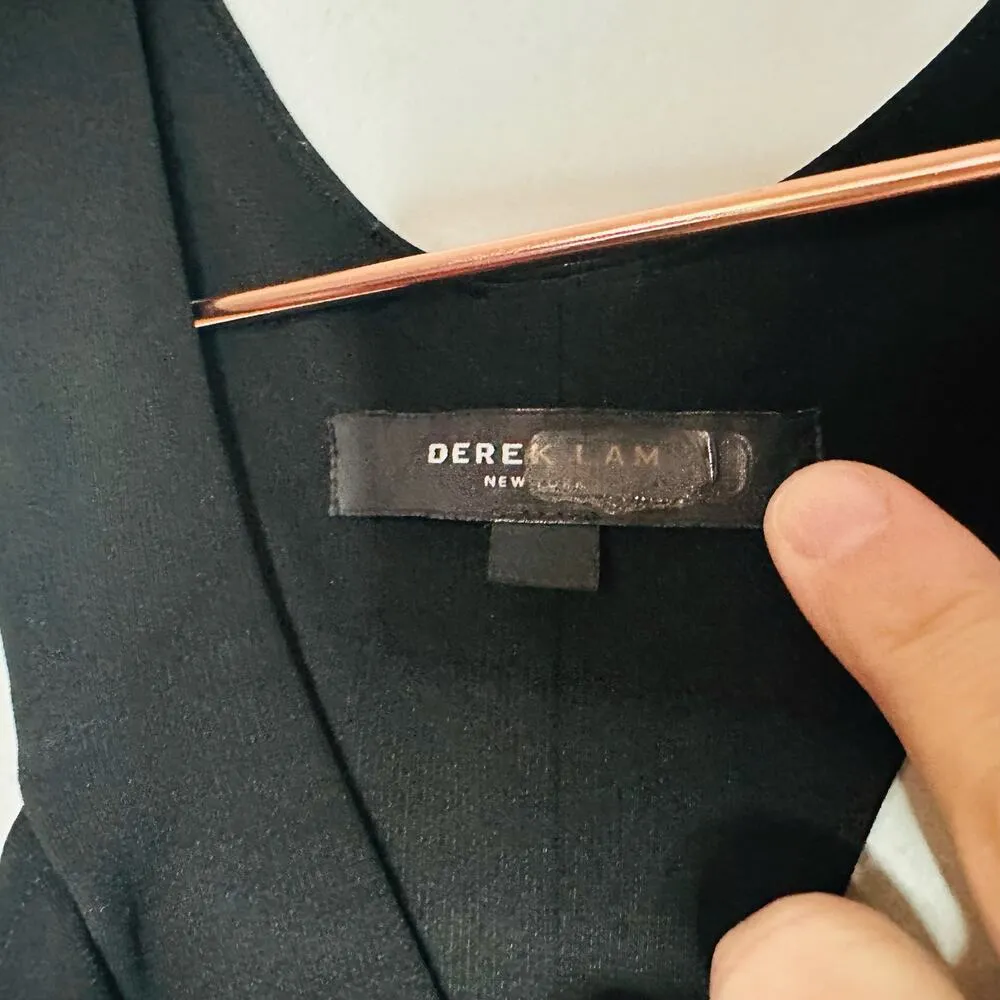 Derek Lam Women's Black Plunge Sleeveless Matte Jersey V-Neck Gown Dress Size 0 - Image 13