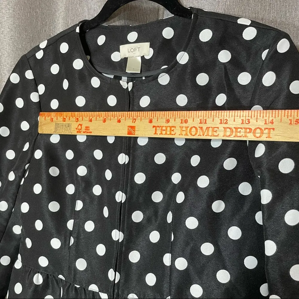 Loft Ann Taylor Polkadot Peplum Jacket Blazer - Image 9