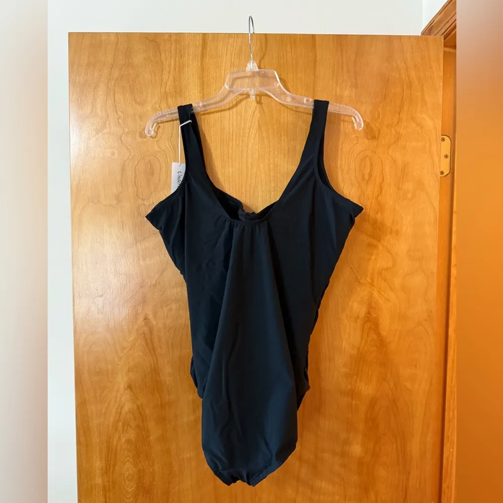 Talbots Black One Piece Swimsuit Bathing Suit Swim Underwire Support NWT Size 16 - Image 8