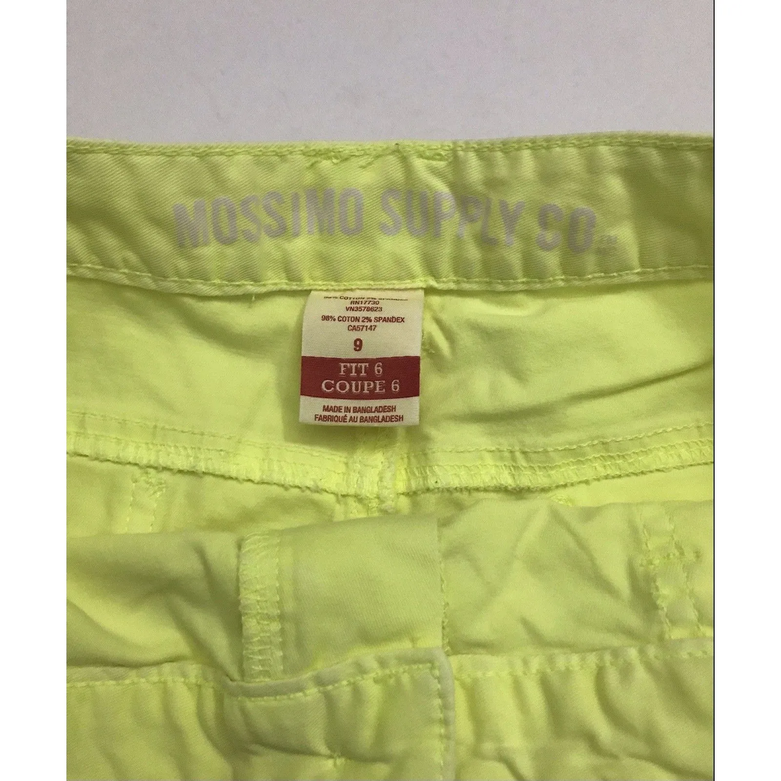 Mossimo Worm’s Shorts Yellow Bright Size 9 - Image 6