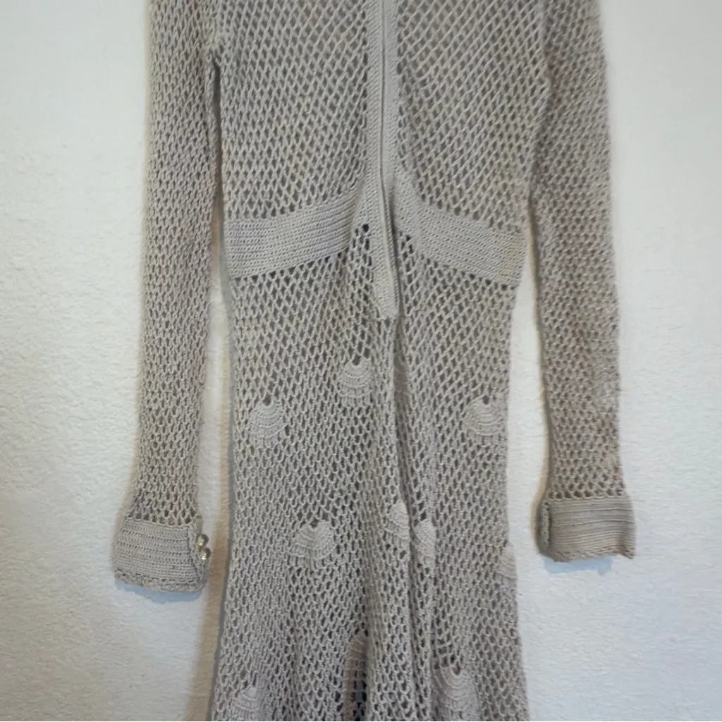 Vintage Betsey Johnson Crochet Dress Glass Beads Size M - Image 12