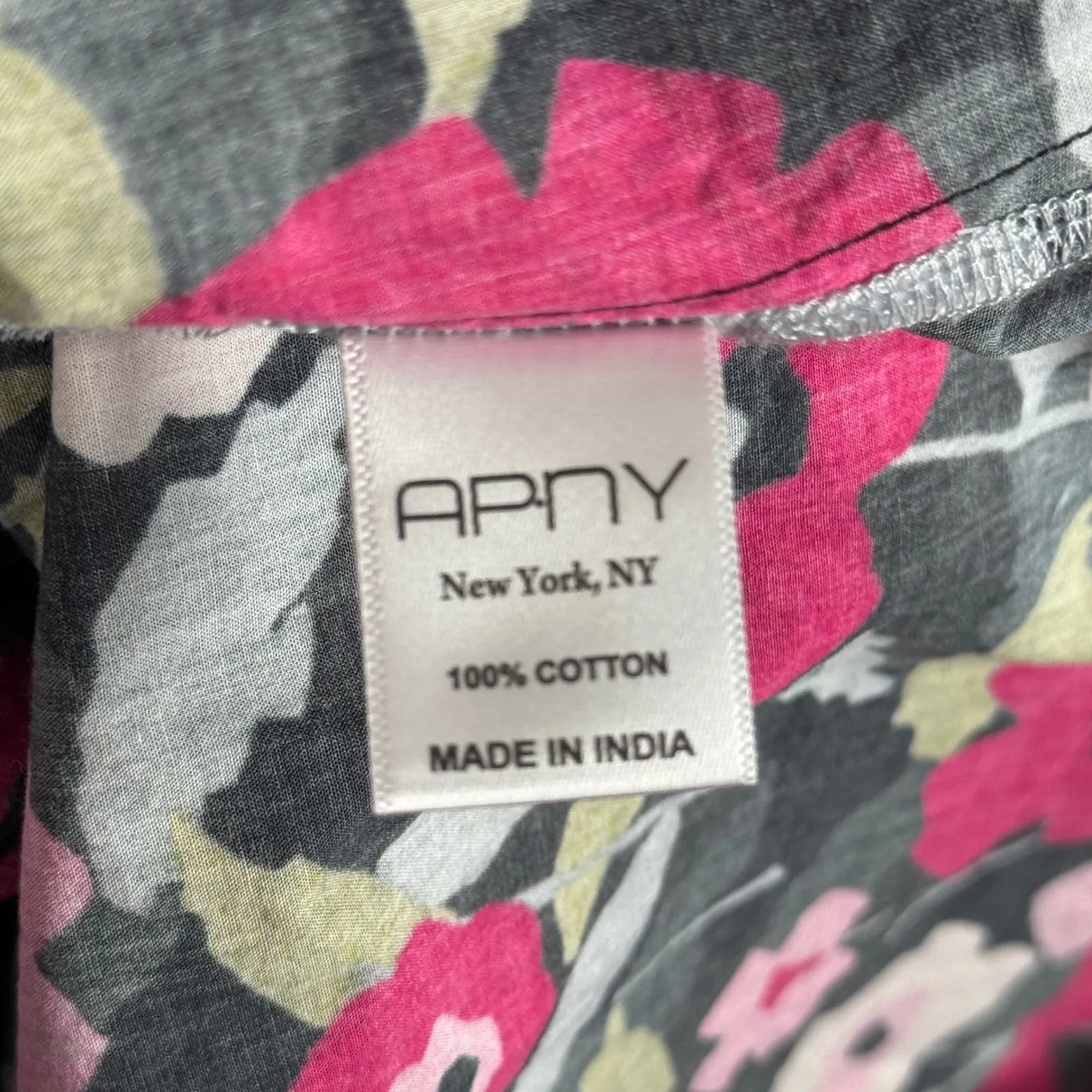 APNY Dress‎ Floral Pintuck Sleeveless Tiered Babydoll Casual Summer Size Medium Pink - Image 7