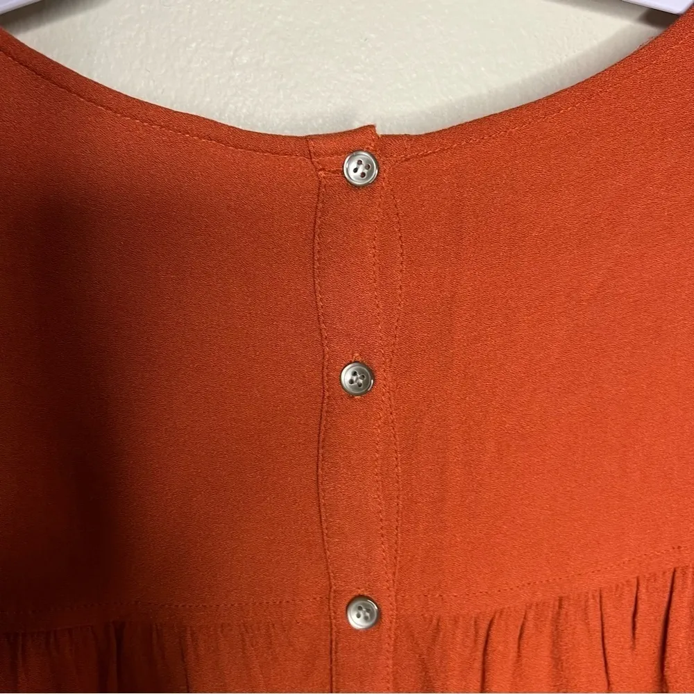 Madewell‎ Cottagecore Button Back Tiered Flare Boho Swing Top - Image 8