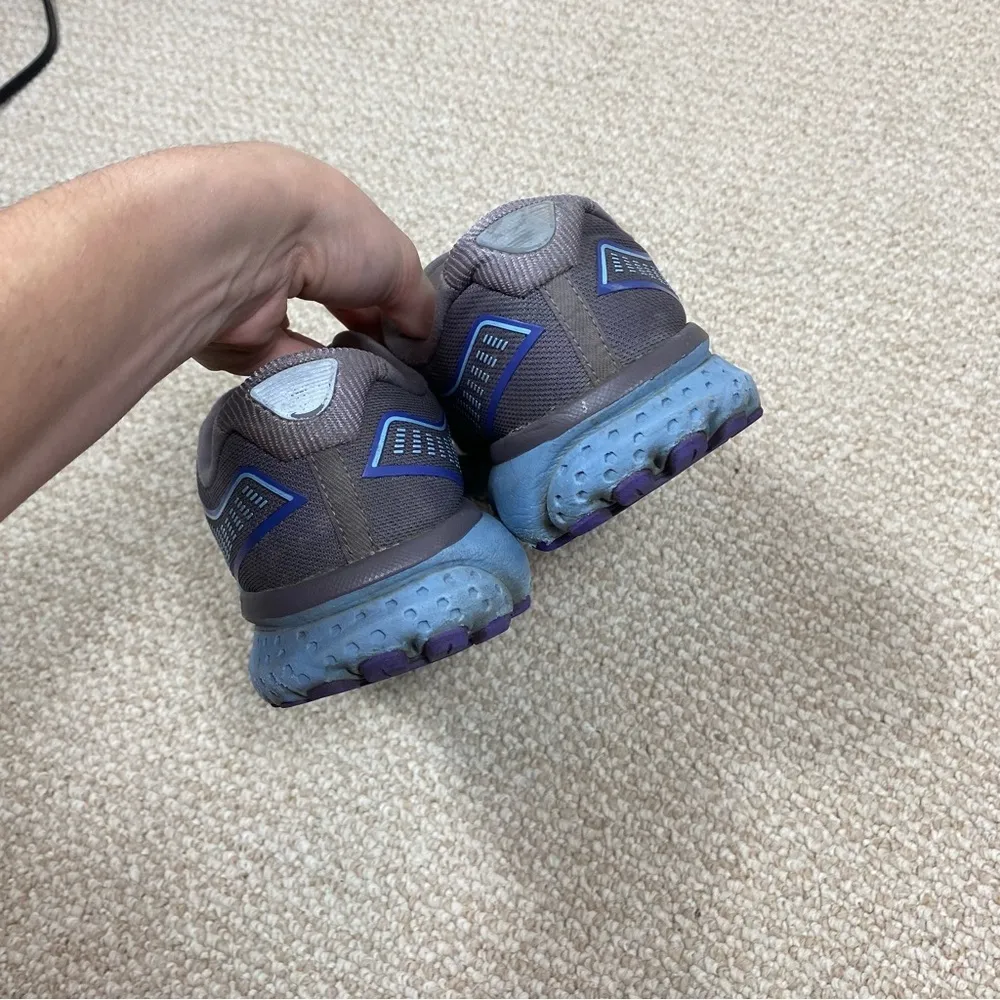 Brooks  Ghost 12 Gray Blue Purple Running Shoes - Image 5