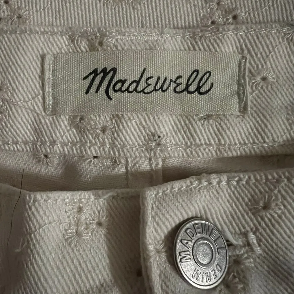 The Perfect Vintage Embroidered Eyelet Jean 26 Women’s Pearl Ivory - Image 4