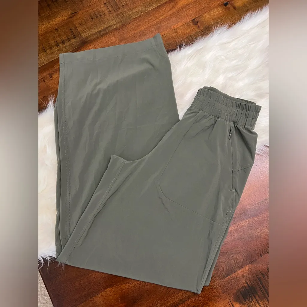 Lululemon Swift Mid-Rise Wide Leg Pants Army Green Size 2 Drawcord - Image 5