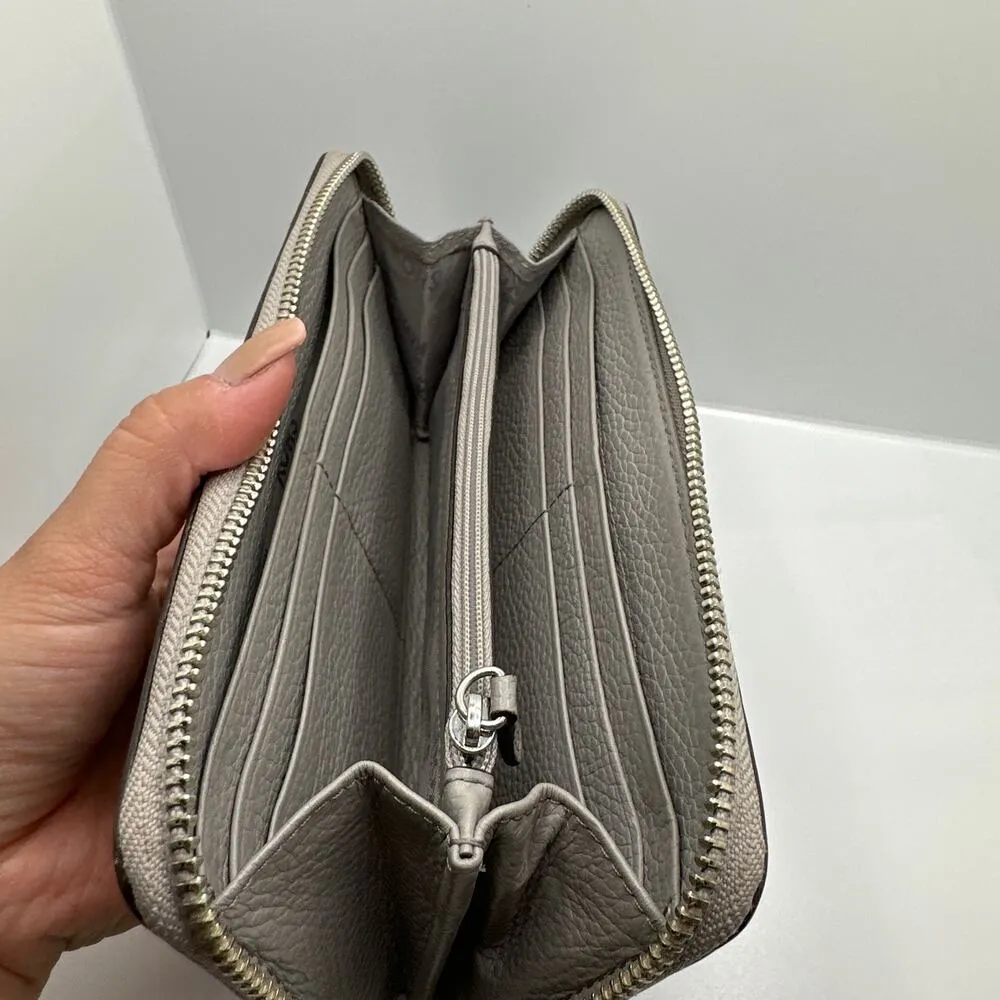 MICHAEL KORS Gray Zip Around Wallet - Image 8