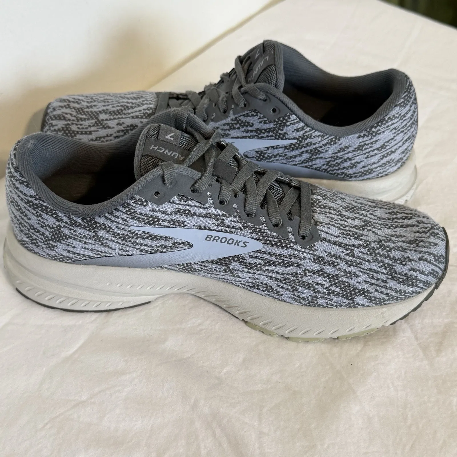 Brooks Launch 7 Women’s Running Shoes Size 7 Turbulence/Grey/Blue - Image 6