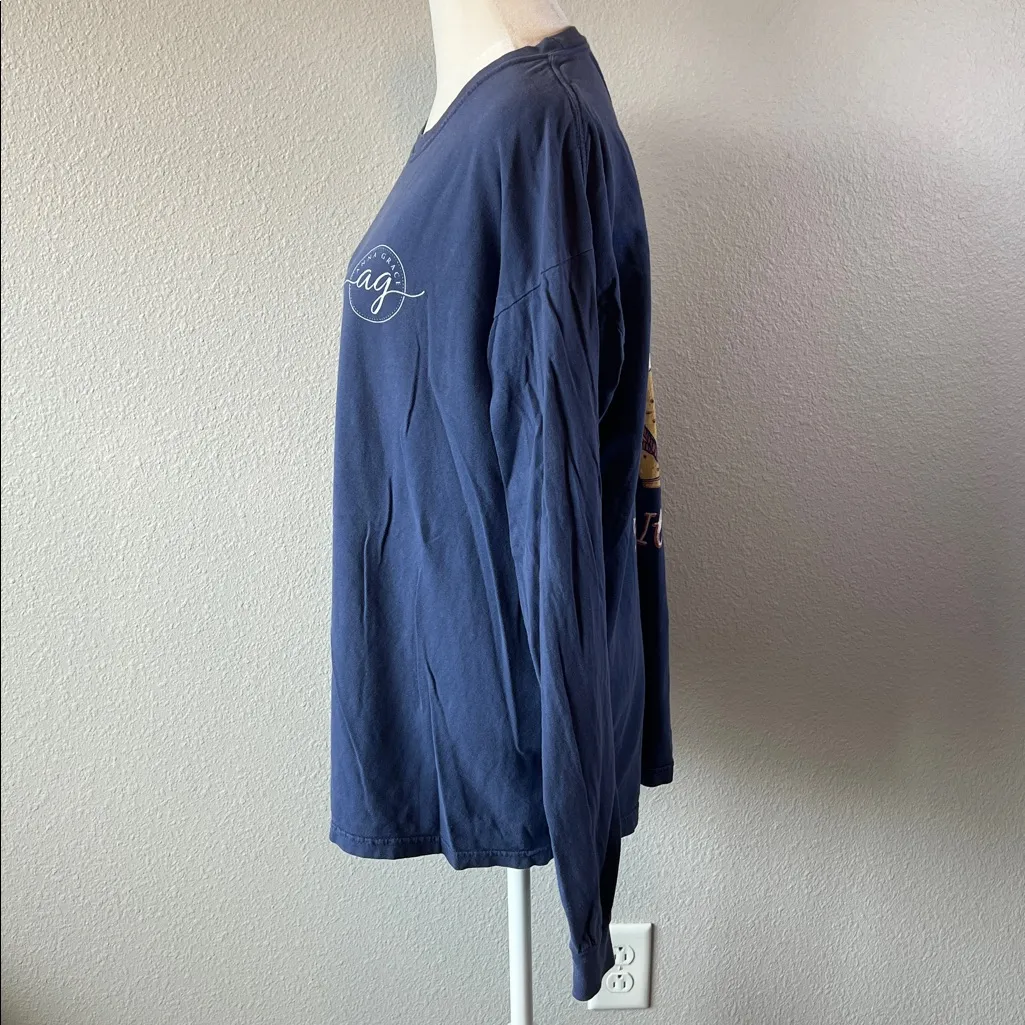 Anna Grace Long Sleeve Graphic Tshirt Blue Size Large - Image 4