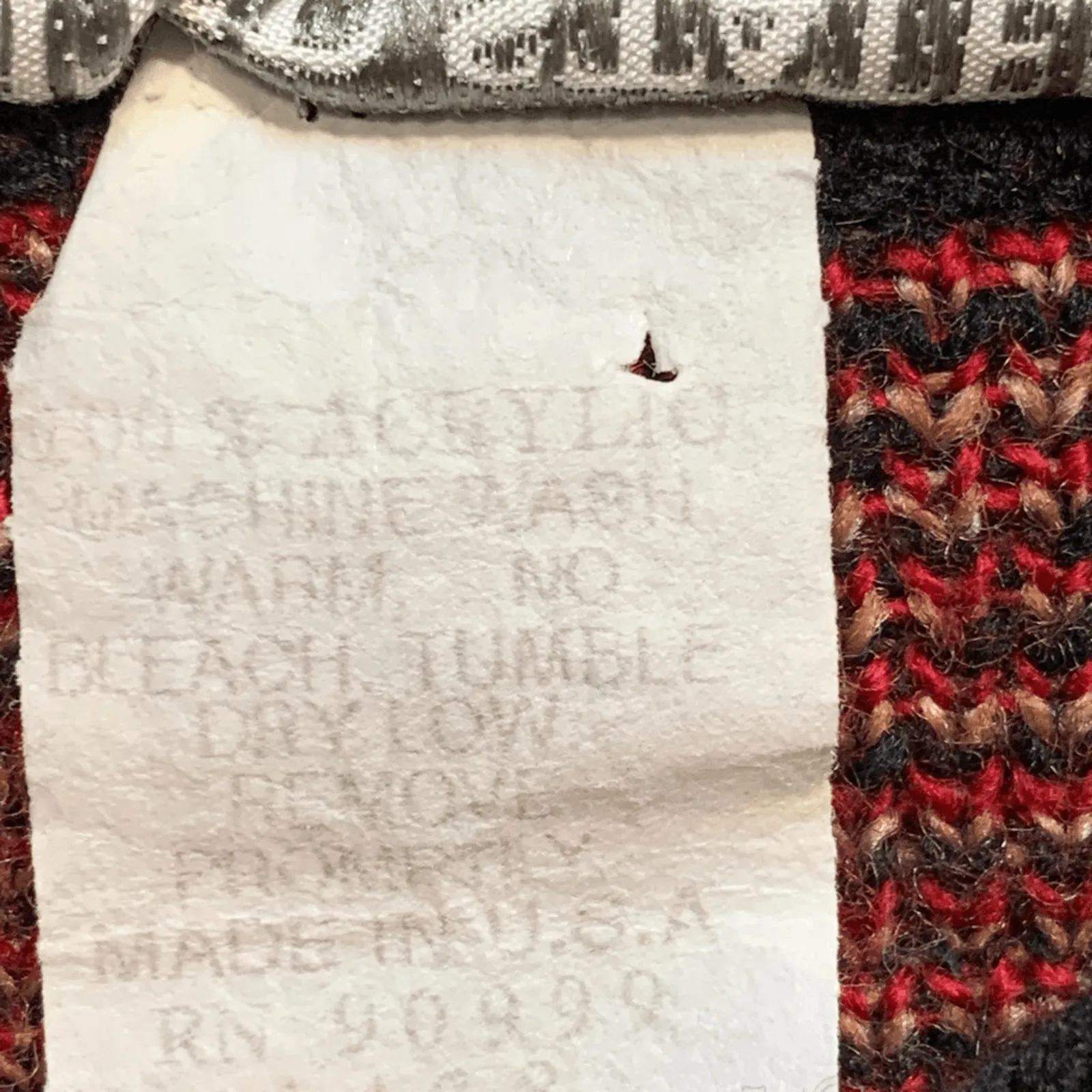 Vintage 90s Sweater Red Rose Dark Floral Knit Pullover Black Green Made in USA Size M - Image 8