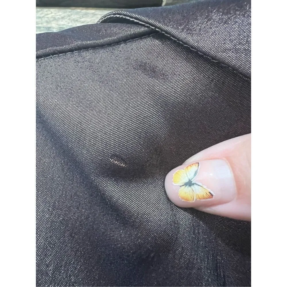 Tadashi brown Maxi Dress Gown Cuff Sleeves petite sz 12P - Image 10